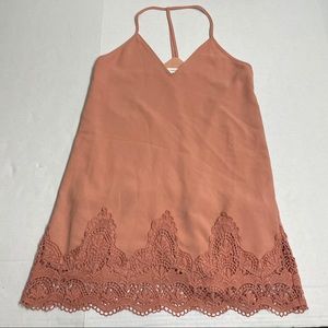 Peach pink size small dress women’s casual strap